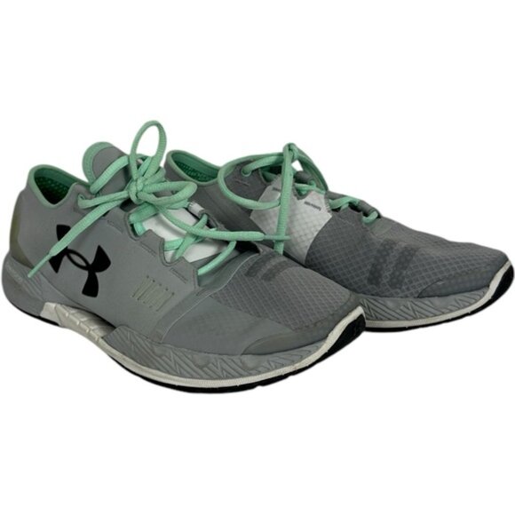 Under Armour Speedform Sneakers Running Shoes Womens Size 9 Grey Teal Athletic - Picture 3 of 12